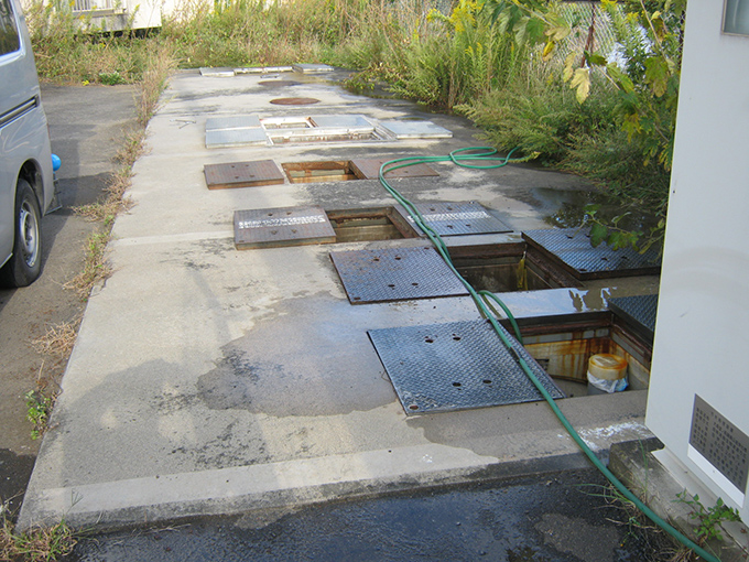 大森堂の前職員公舎浄化槽