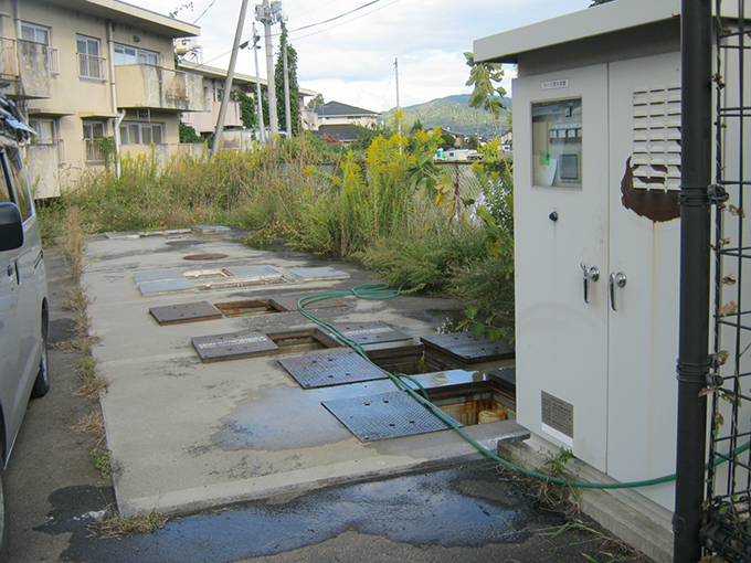 大森堂の前職員公舎浄化槽